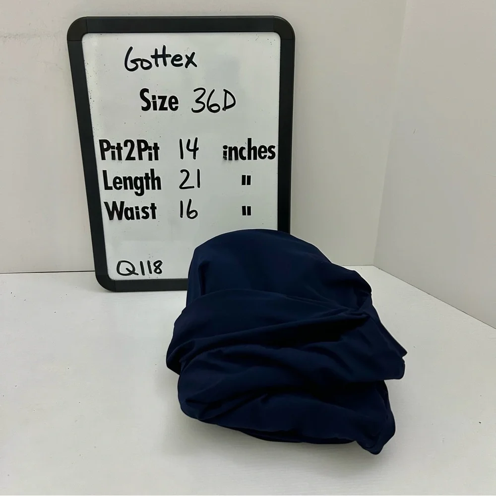 NWT Profile By Gottex Tutti Fruitti Blue Tankini Top Underwire Bra 36D